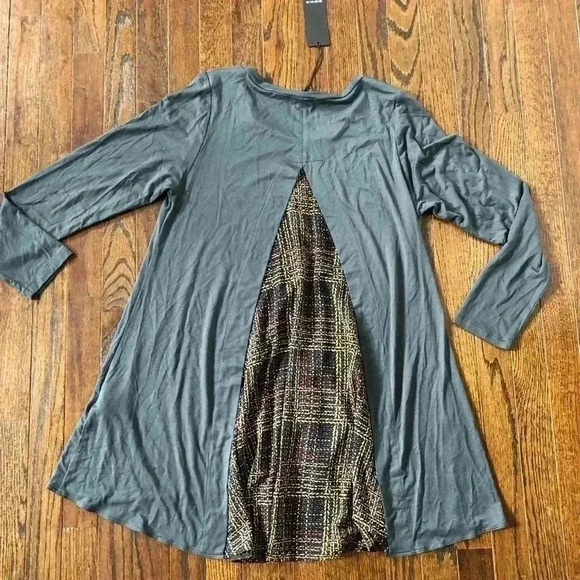 Comfy USA Women’s M Gray Long-Sleeve Tunic w/Tulip Print Back - NWT!! - Picture 10 of 12